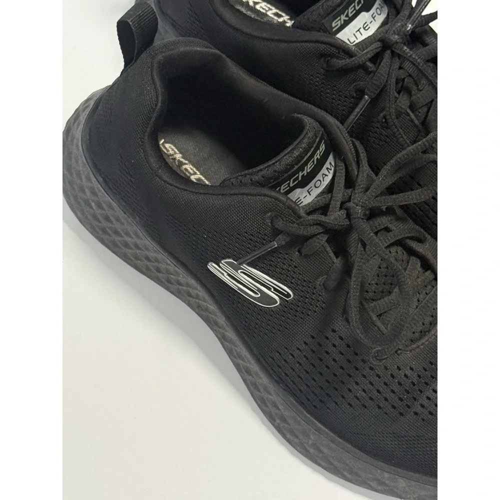 Skechers Lite Foam 16898-BBk Mens 8 US Trainers Shoes Black Textile Sneaker